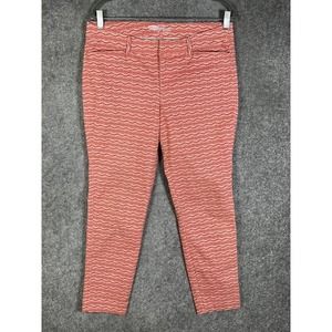 Old Navy The Pixie Ankle Stretch Pants Womens Size 8 Orange‎ Fish Coral Pink